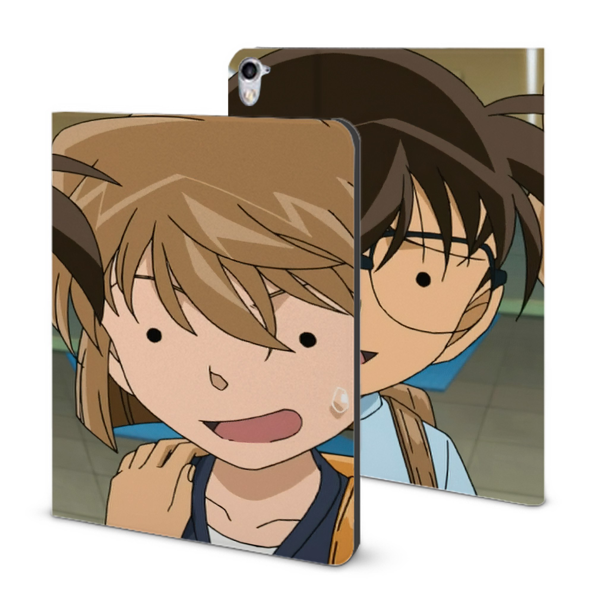 （画像用） 名探偵コナン Detective Conan IPad ケース ブック型 PUレザー TPU 耐衝撃 軽量 薄型 ペン収納なし 全面保護 IPad 各モデル対応
